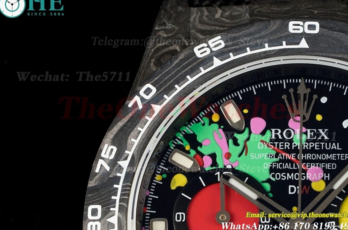 NY Carbon Colorful Dial DD4130 Daytona O 40mm N6F Diw 0130